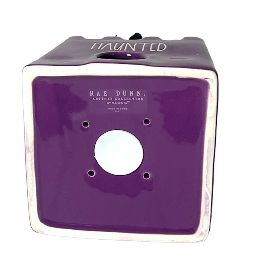 Rae Dunn Halloween Purple HAUNTED Castle Birdhouse